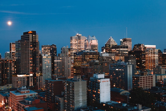 La Ville de Montréal vue des airs.